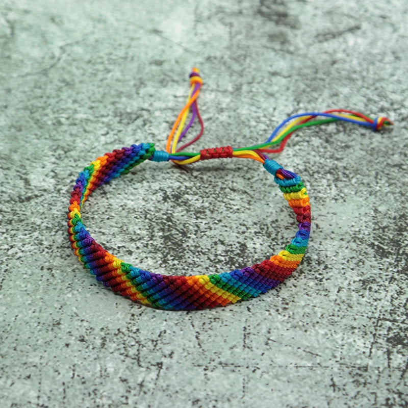 Trendy LGBTQ Braided Rope Bracelet