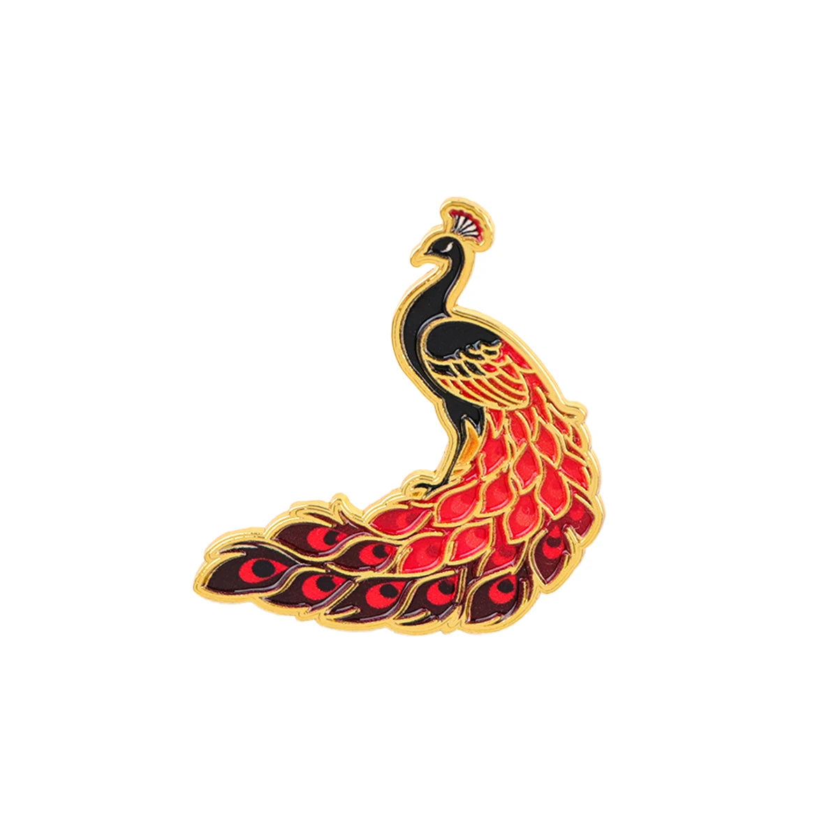 Vintage Peacock Enamel Pin