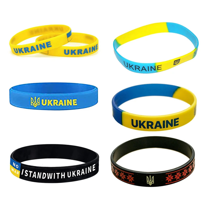 Ukraine Country Flags Wristband