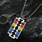 LGBTQ Rainbow Puzzle Couple Necklace