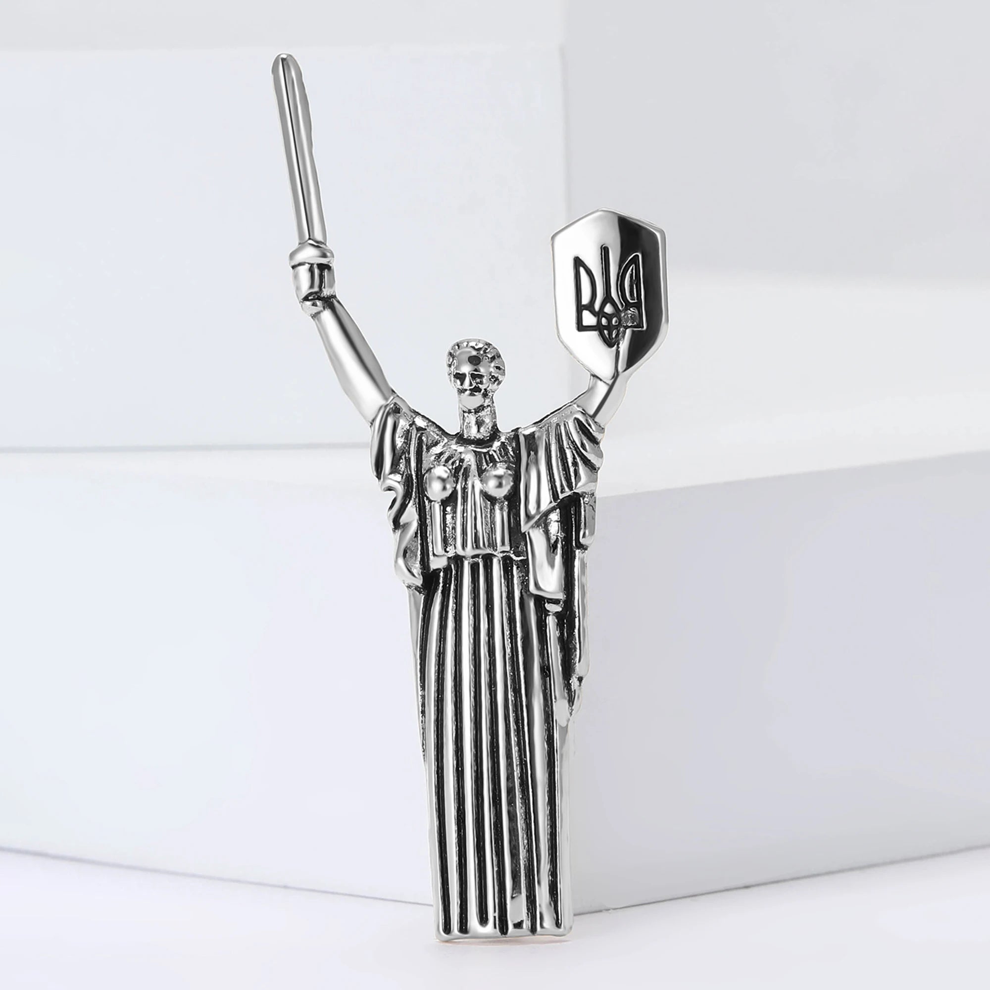 Ukrainian Motherland Statue Brooches for