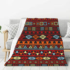 Native American Navajo Boho Aztec Pattern Blanket