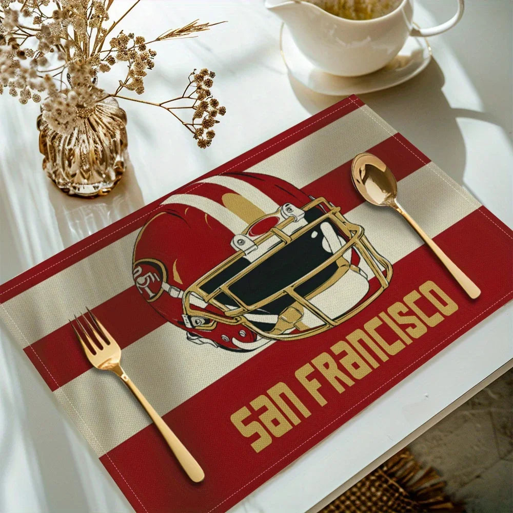 4PC San Francisco 49ers Placemats - Dining & Party Decor