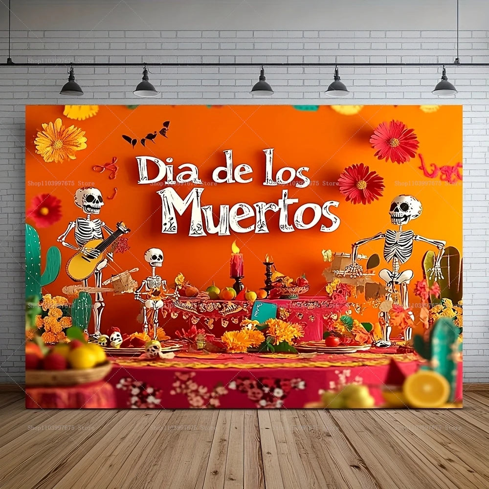 Day Of The Dead Photography Backdrop Mexican