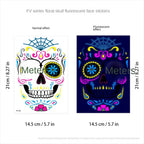 Waterproof Fluorescent Temporary Tattoo Stickers Day of the Dead