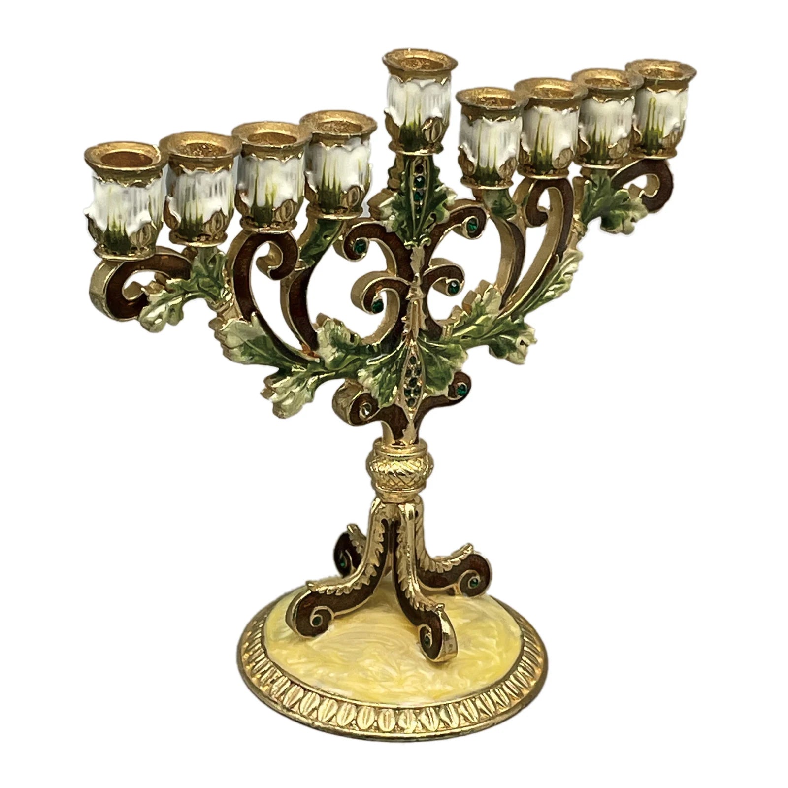 Artistic Metal Candle Holder for Hanukkah