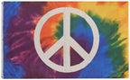 Hippie Peace Sign Flag Love and Peace