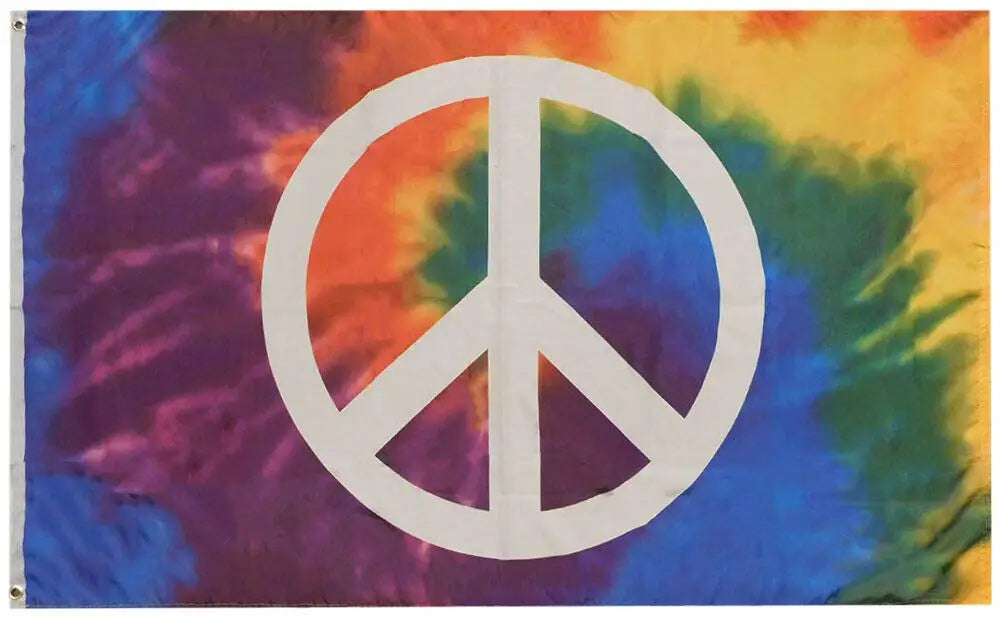 Hippie Peace Sign Flag Love and Peace