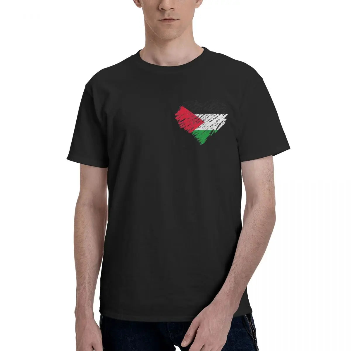Palestine Heart Flag Vintage T Shirts