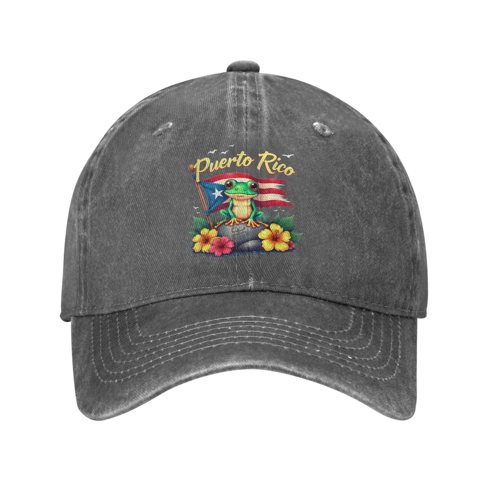 Hispanic Heritage Month Puerto Rico Coqui Frog Taino Symbol Baseball Cap