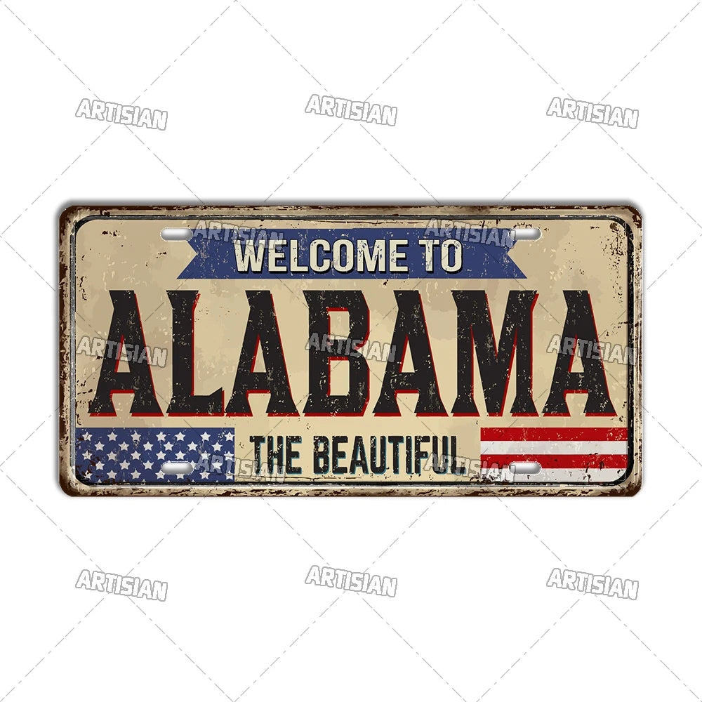 USA Landmark License Plate