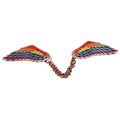 Rainbow wings LGBT Pride badge