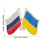 Ukraine Flag Badge with Other Countries