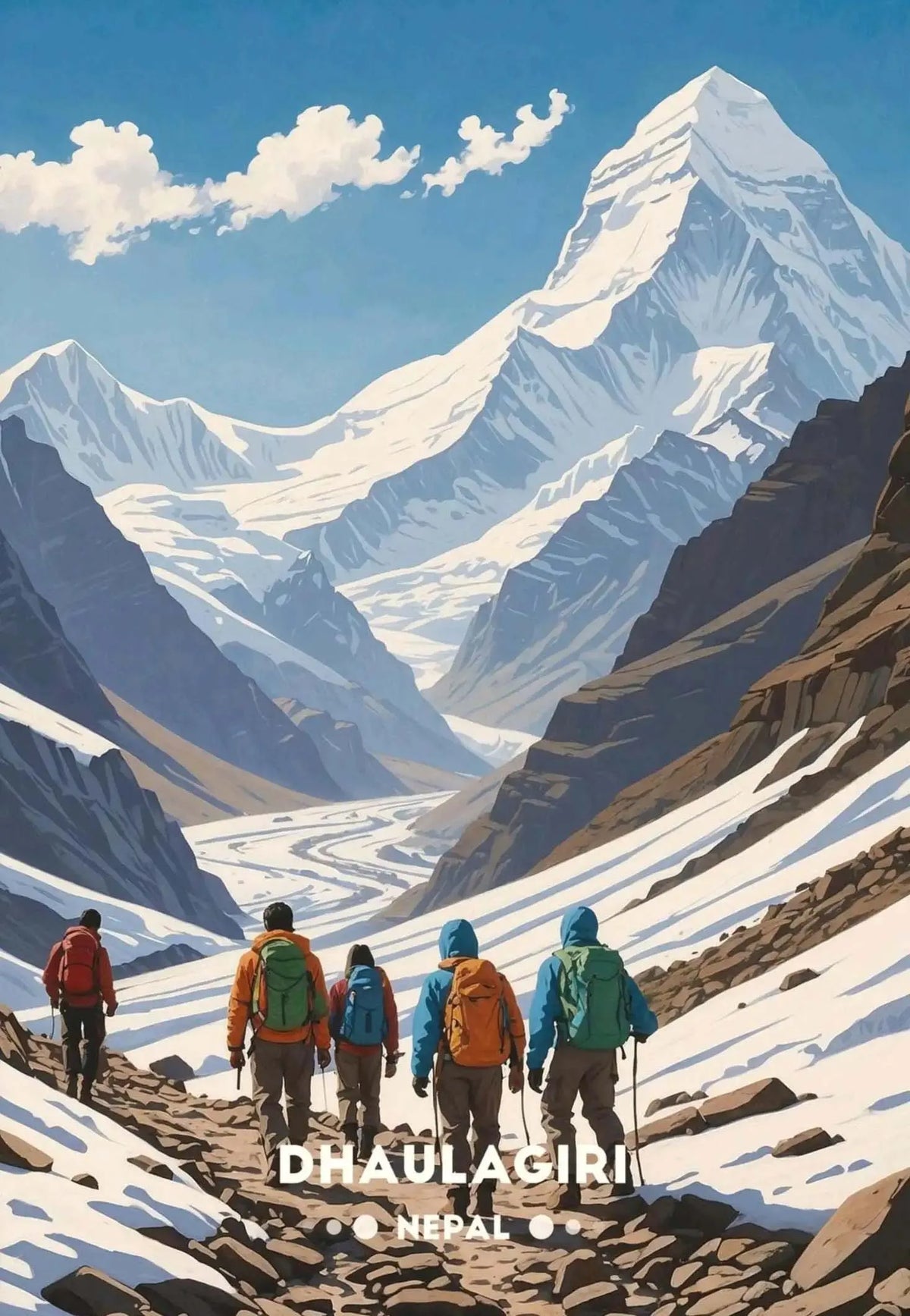 Stunning Mountain Landscape Posters Himalayan Nepal