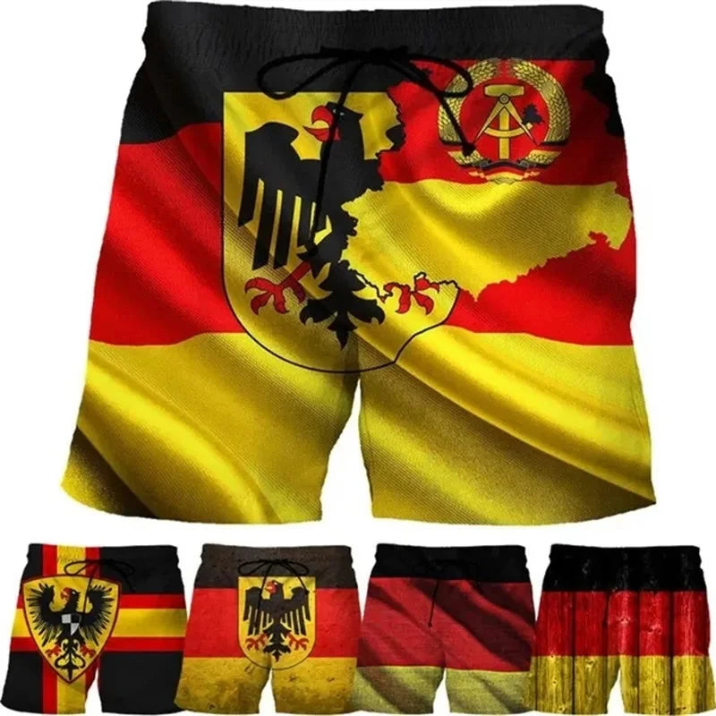 Germany National Emblem Flag Beach Shorts