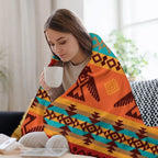 Native American Indian Thunderbird Pattern Throw Blanket
