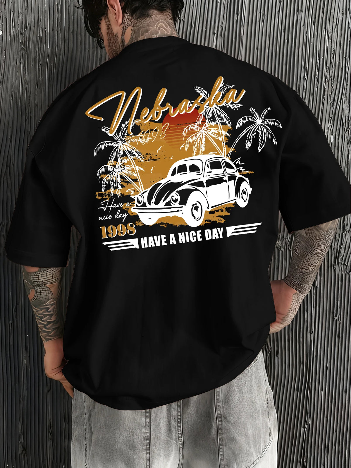 Men T-shirt Nebraska  Streetwear Casual