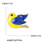 Enamel Peace Dove Ukraine Angel Bird Pin