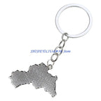 Kurdistan Country Map Flag necklace or keychain
