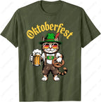 Funny Oktoberfest Cute Cat Pretzel Beer Funny Party Adults T-Shirt