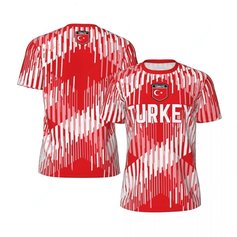 Fashion Turkey Flag Football T Shirt