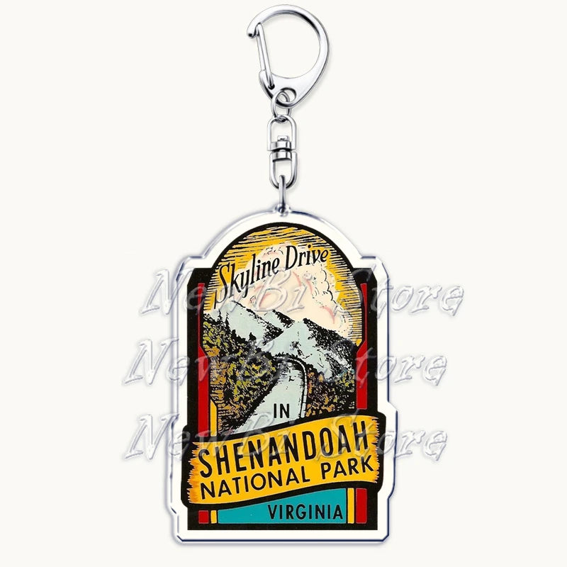 US Travel Keychain