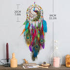 Peacock Colorful Feathers Dream Catcher