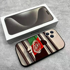 جراب هاتف علم أفغانستان لهواتف آيفون 17,16,15,14,13,12,Pro,Max,Plus,E,SE4,Air,Mini أسود ناعم