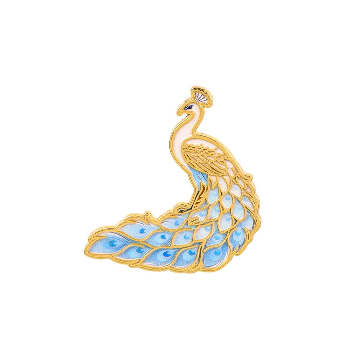 Vintage Peacock Enamel Pin