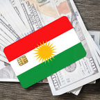 Flag of Kurdistan Poster Film Skin Cover Credit Card Stickers