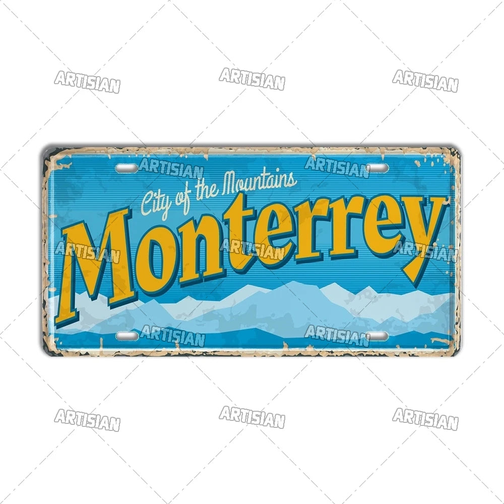 Artisian MEXICO License Plate