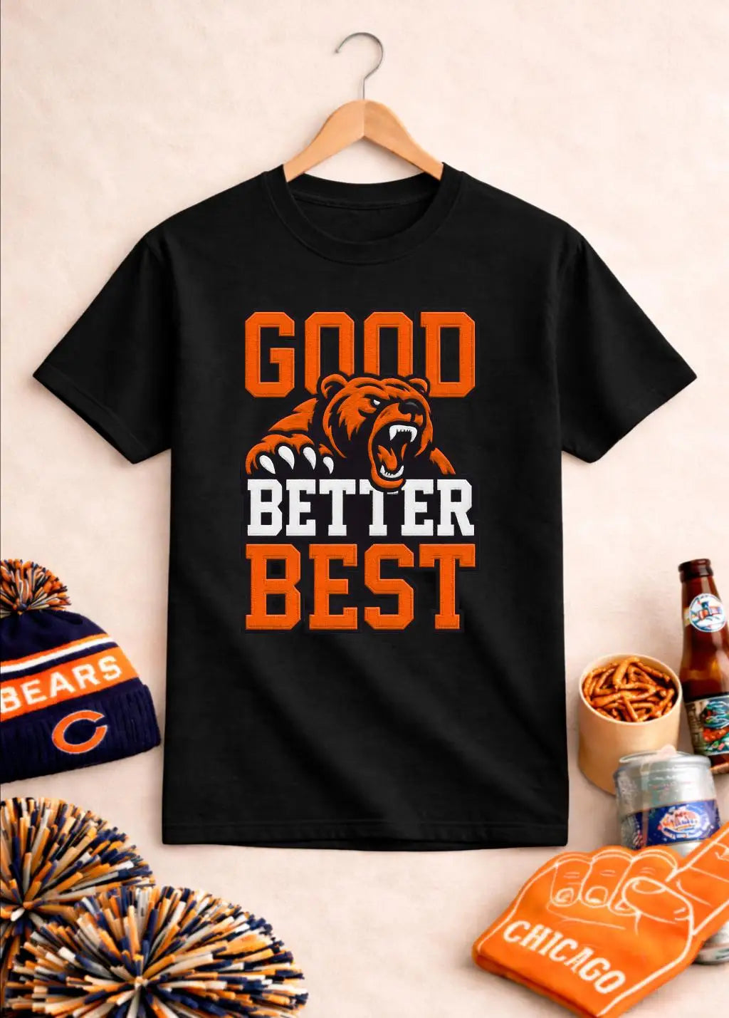 Good Better Best Bear T Shirt Chicago Football