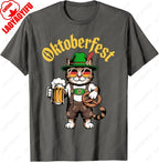 Funny Oktoberfest Cute Cat Pretzel Beer Funny Party Adults T-Shirt
