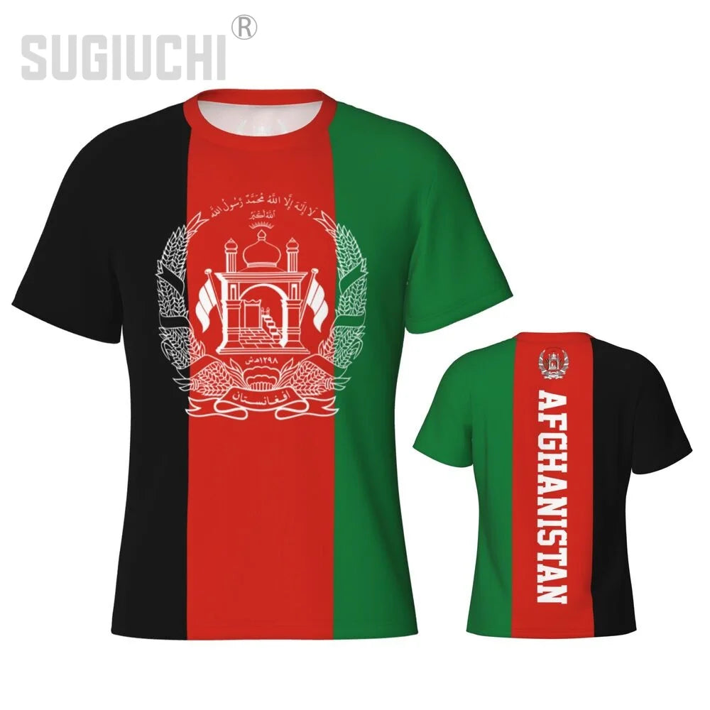 Tight Sports T-shirt Afghanistan Flag
