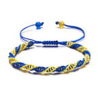 Handmade Blue & Yellow Ukraine Country Peace Love Bracelet