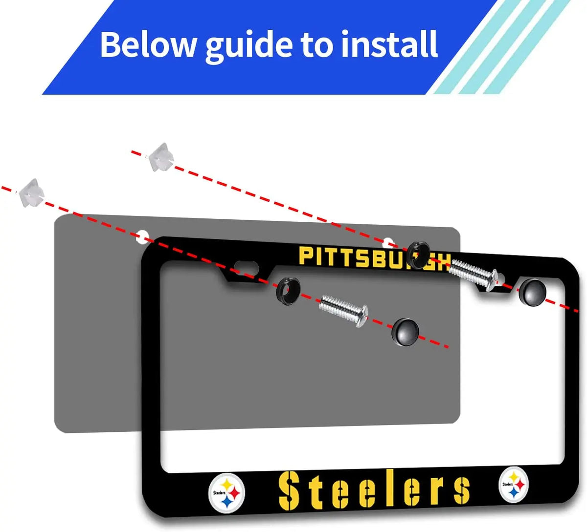 2PCS Novelty License Plate Pittsburgh Steelers