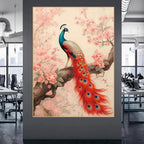 Frameless Peacock Painting