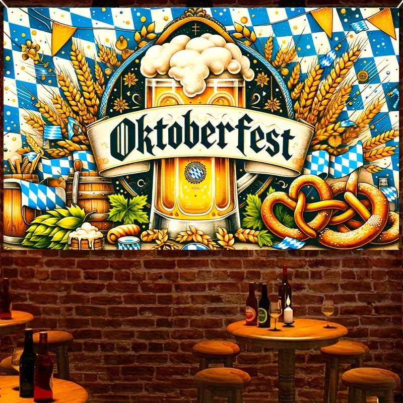 Oktoberfest theme banner 1 piece - Traditional German celebration background