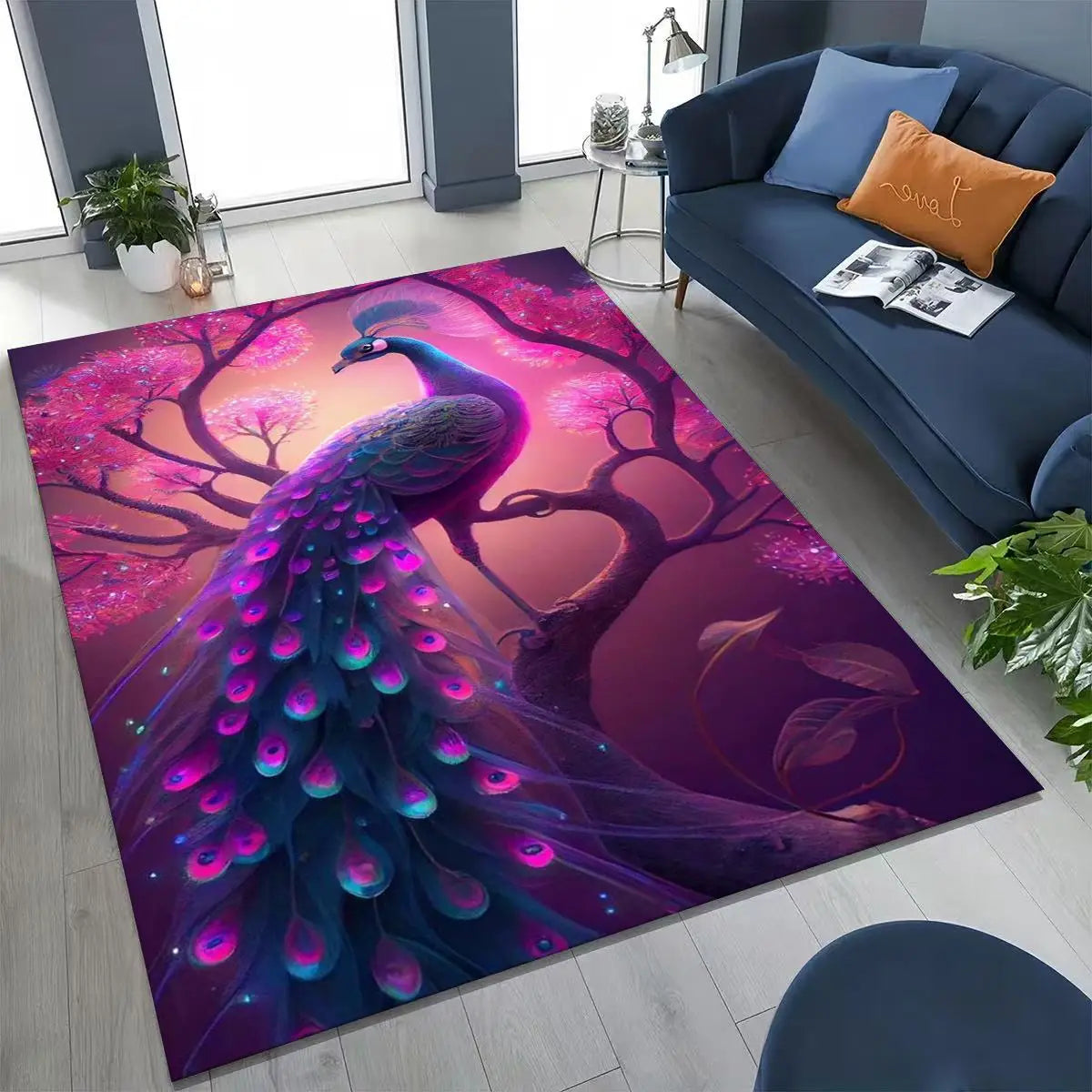 Peacock Rug Decor