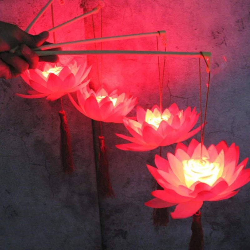 1PCS Musical Blossom Lotus Flower Light Lamp Festival Lantern Party