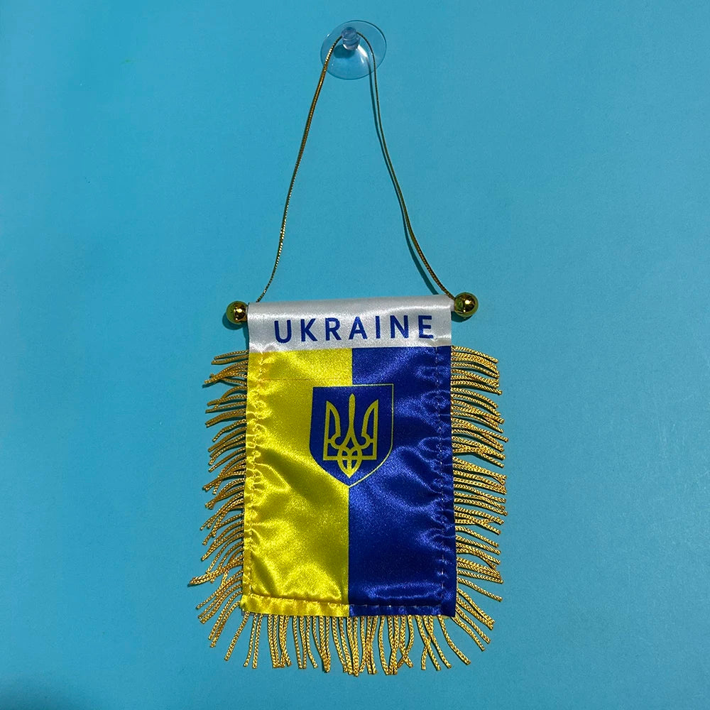 Ukraine Car Window Flag