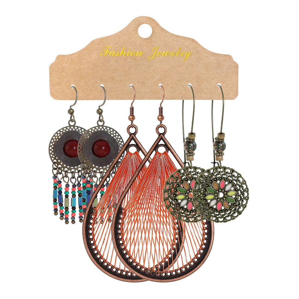 Vintage Ethnic Dangle Hanging Drop Earrings