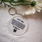 Jewish Thanksgiving Prayer Card With Keychain Bar