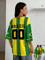 Brazil Letter Flag Graphic Tee