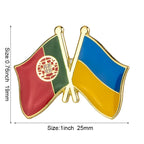Ukraine Flag Badge with Other Countries