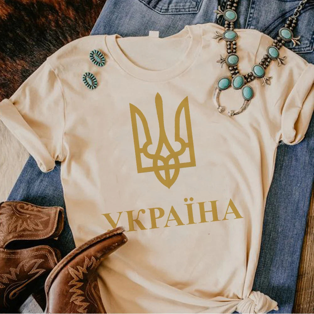 Ukraine T shirt women, female streetwear clothing