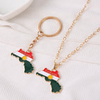 Kurdistan Map Necklace, Keychain