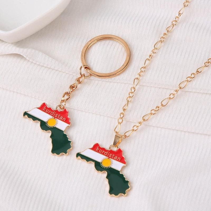 Kurdistan Map Necklace, Keychain