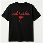 Nebraska Bow  T Shirt