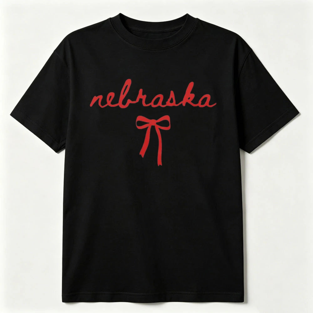 Nebraska Bow  T Shirt